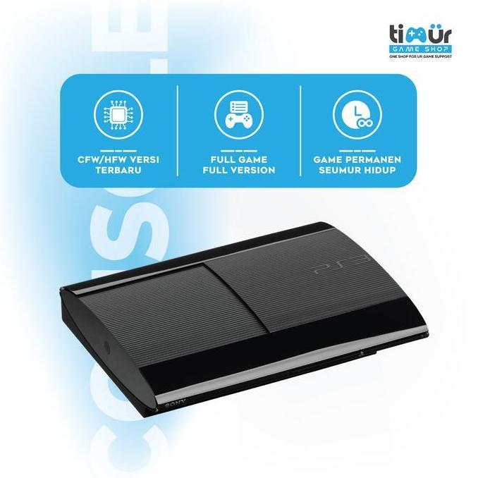 PS3 SUPER SLIM 500GB CFW CONSOLE MESIN SONY PLAYSTATION 3 FULL GAMES BERGARANSI