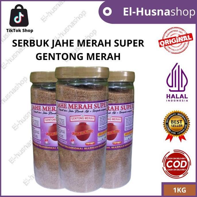 Serbuk Jahe Merah Super Gentong Merah 1kg Asli Original Bubuk PRAM