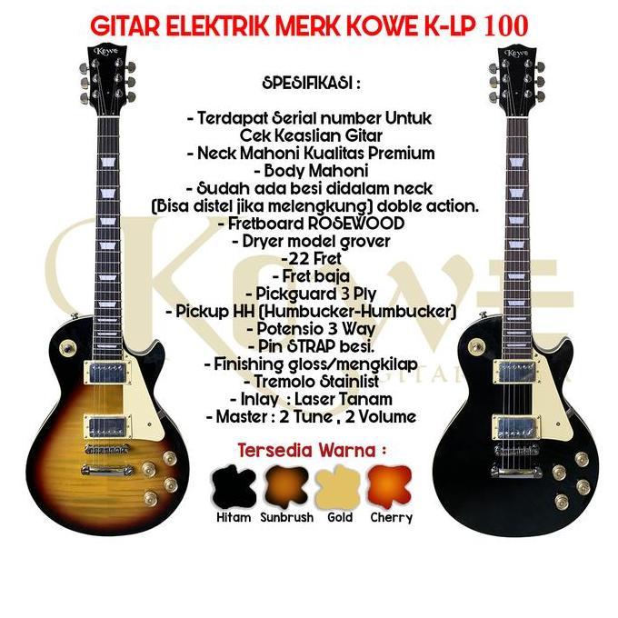 Paket Bundle Hemat Gitar Listrik Model Lesspaul