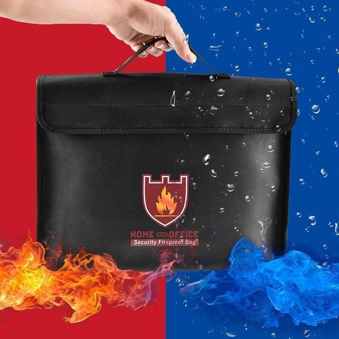 Orga- Tas/Map Dokumen Tahan Api Anti Air Penyimpanan File Uang Dokumen Penti