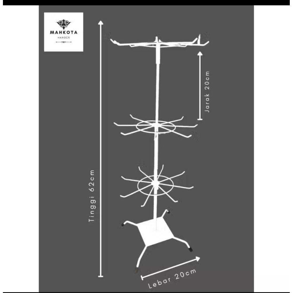 RAK DISPLAY PUTAR MATAHARI / RAK DISPLAY GANTUNGAN MATAHARI 3 TINGKAT