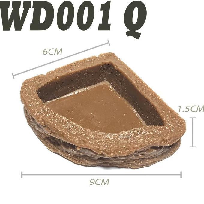 Enimx- Wd013 Waterdish Feeding Dish Fooddish Tempat Wadah Air Minum Makan Kalsium Reptile Leopard Ge