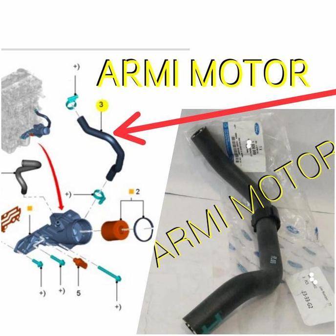 Promo Selang Hose Oil Cooler Inlet Air Ford Ranger T6 2.2 cc 3.2 cc Original Ford BB3Q8N039CC BB3Z6A