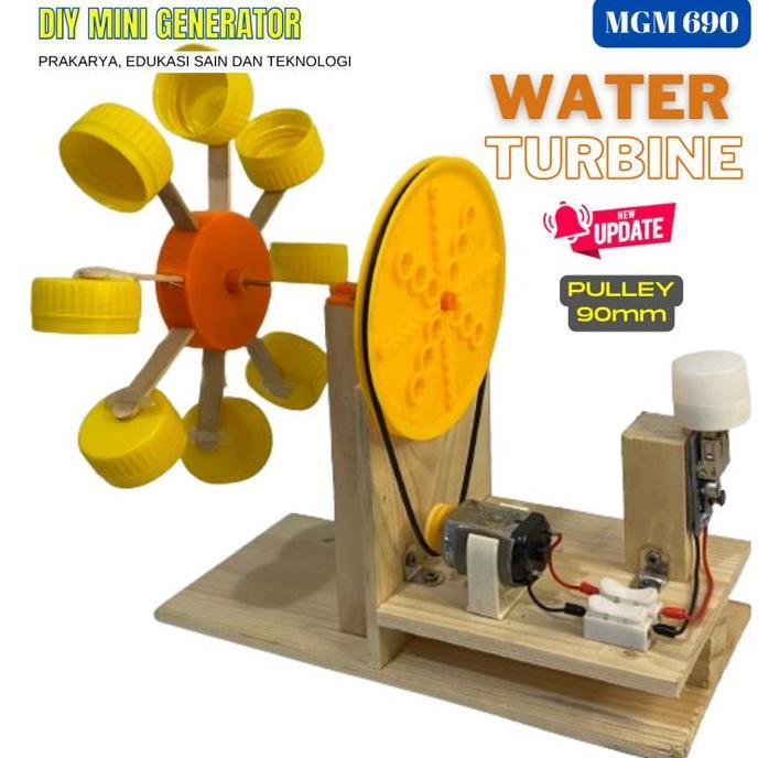 Toypuy- Kit Edukasi Plta Mini Kincir Air Water Turbine Generator