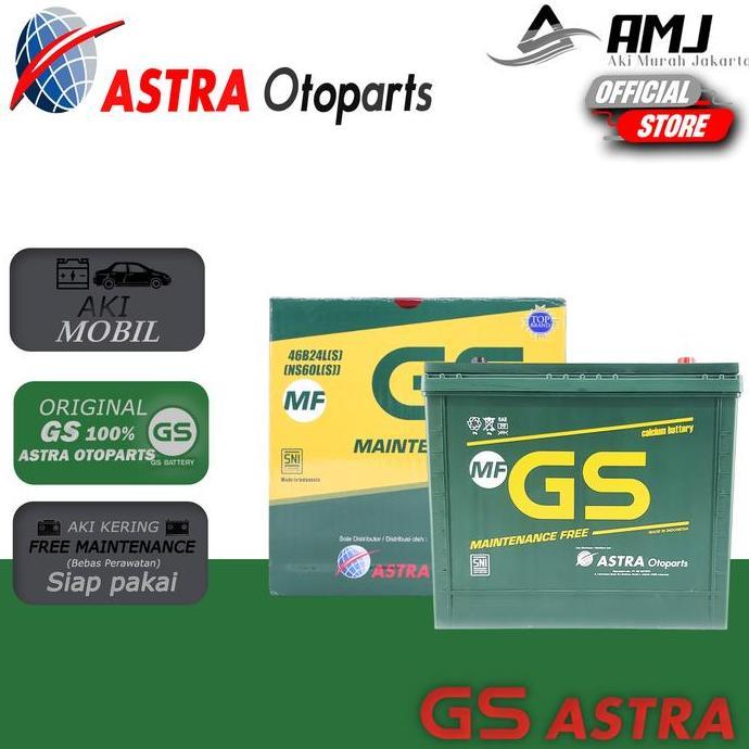GS MF Astra Aki Mobil Honda HRV NS60LS - 45Ah Aki Kering