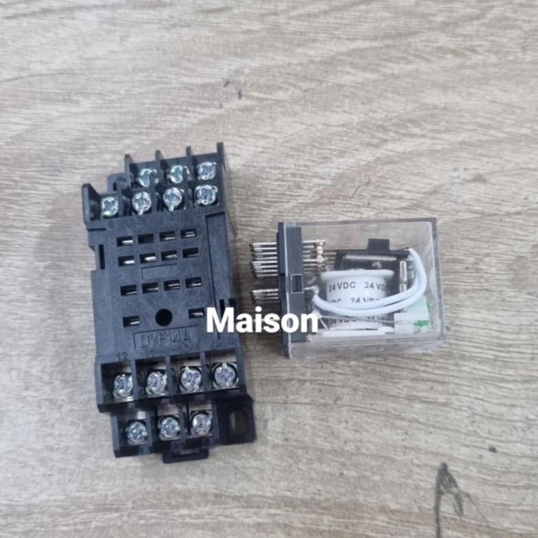 lstrk- Omron Relay MY4N 24VDC + Socket / my4n 24v dc