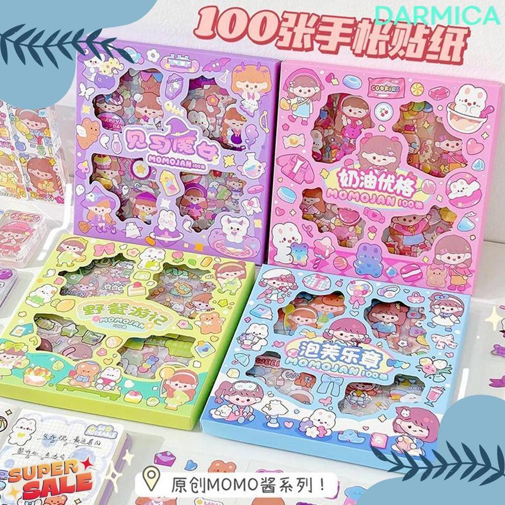 50% Off 100 Lembar Sticker Box Baru Stiker Lucu Korea Waterproof Jakarta Murah Grosir Rs00