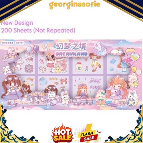 200 lembar Sticker Box PVC Jumbo Size Stiker Teratas