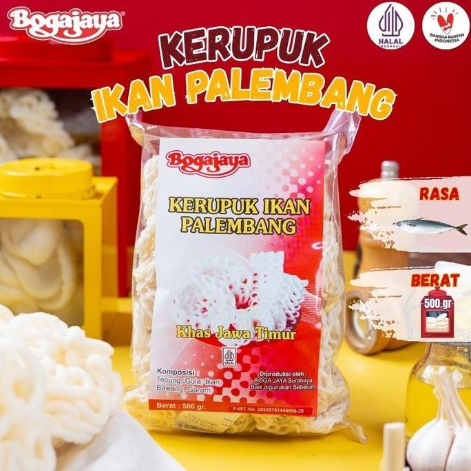 ASLI KERUPUK IKAN PALEMBANG BOGAJAYA 500GR / KRUPUK IKAN MIE MENTAH KHAS SURABAYA READY STOCK