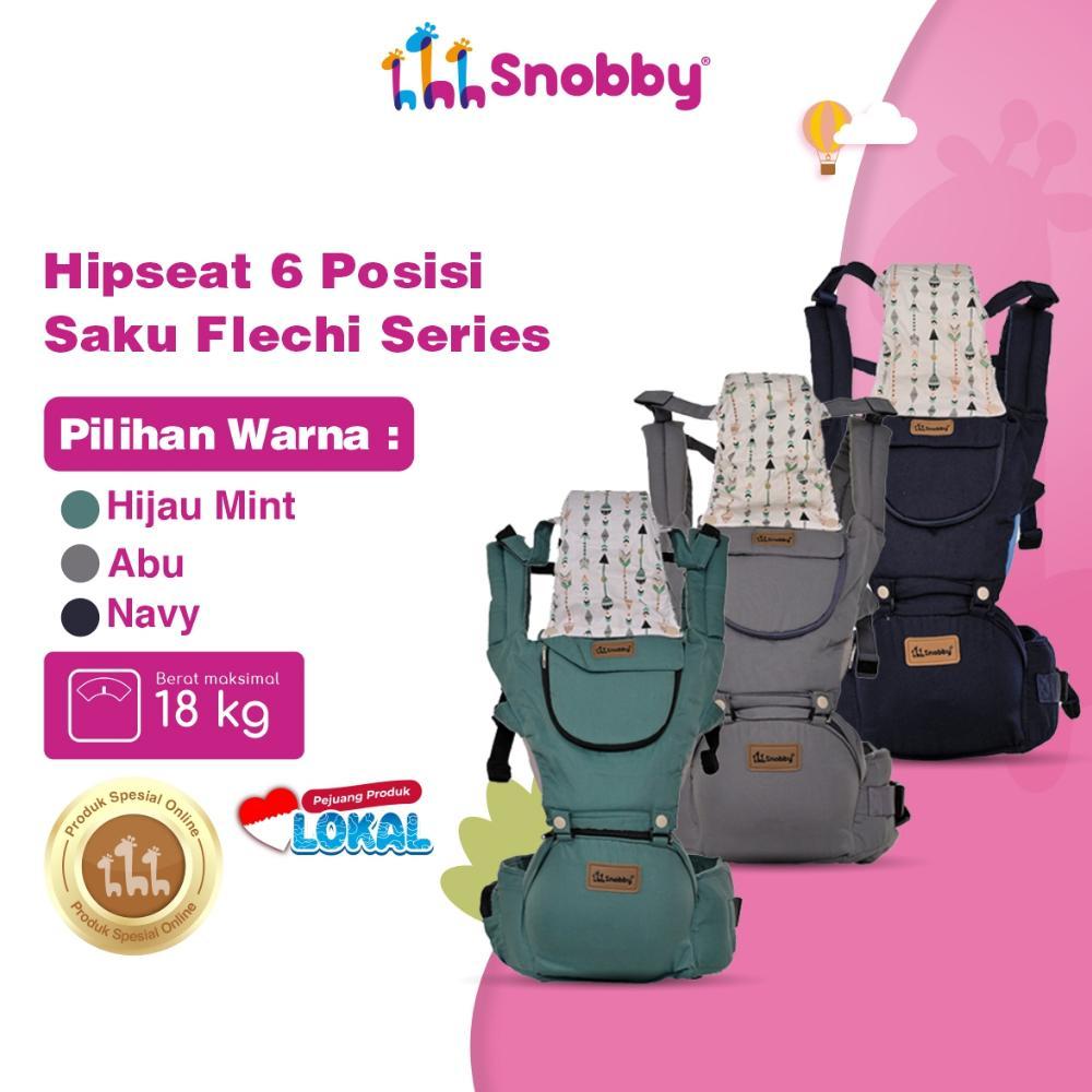 Snobby Gendongan Bayi Hipseat 6 Posisi + saku sirkulasi Flechi