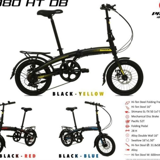 Terlaris Sepeda Lipat 16 Inch Pacific 2980 Ht Db 7 Speed