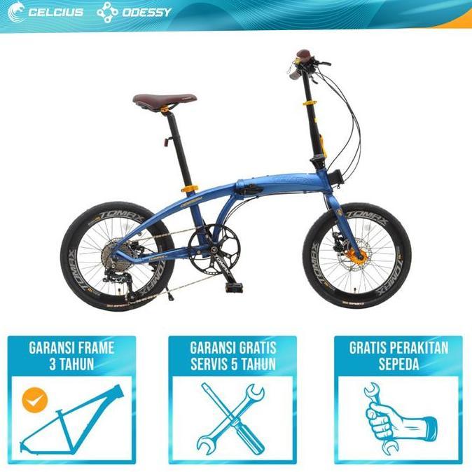 Terlaris Sepeda Lipat Odessy Tomax Frame Alloy 2O" - 10 Speed