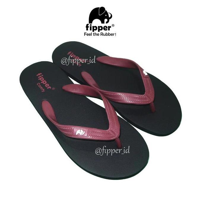 Fipper - Comfy Black / Maroon