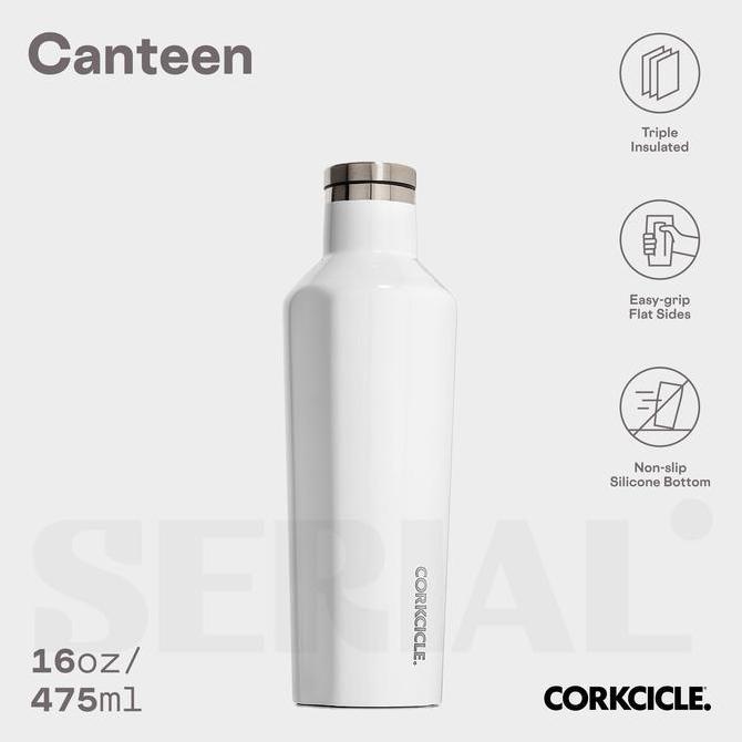 CORKCICLE Canteen 16oz - Classic White