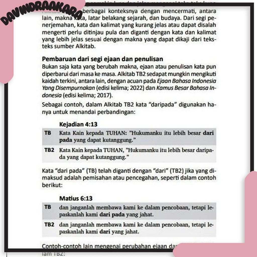 Alkitab Anak Kristen Kecil TB2 034 Astronot Terjemahan Baru 2 LAI Mini Sampul Tali Diskon