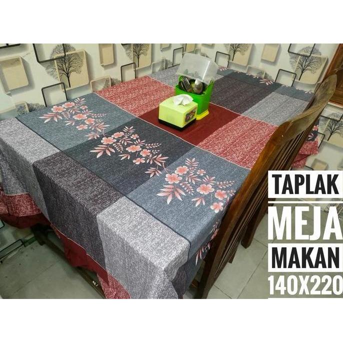Dkrs- Taplak Meja Makan Jumbo Besar Kain Katun Dan Plastik Dekorasi
