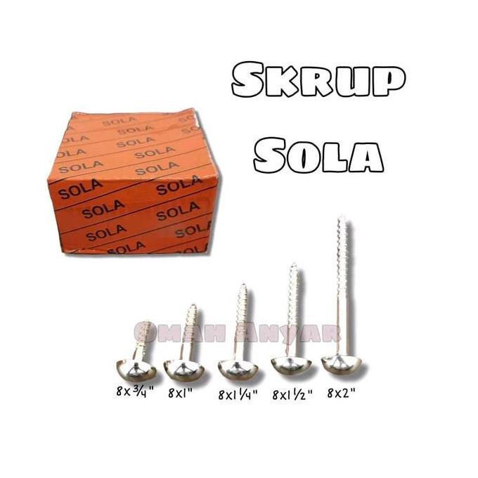 Wood Screws / Skrup Kaca  merk Sola ASLI