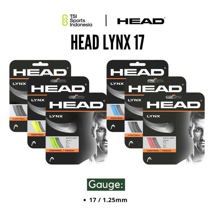 Senar Raket Tenis Head Lynx 17 / 1.25mm Tennis String