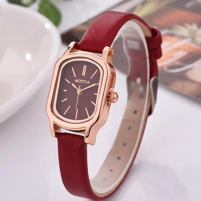 HOKI33 JAM TANGAN WANITA JW-01[BISA COD] JAM TANGAN WANITA MODEL TERBARU - JAM TANGAN KULIT MINI ELE