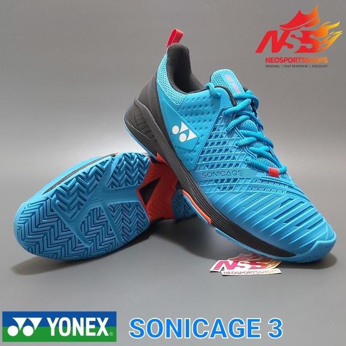 Sepatu Tenis Yonex Power Cushion Sonicage 3 Blue Black 2022