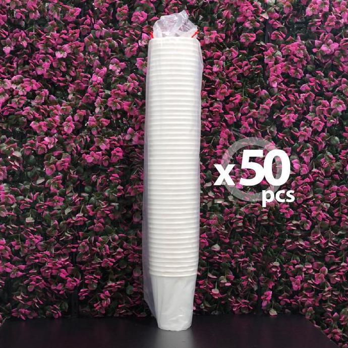 Ptyt- Pak Isi 50 Pcs - Paper Cup 12 Oz Cold - Paper Cup 12Oz - Gelas Kertas