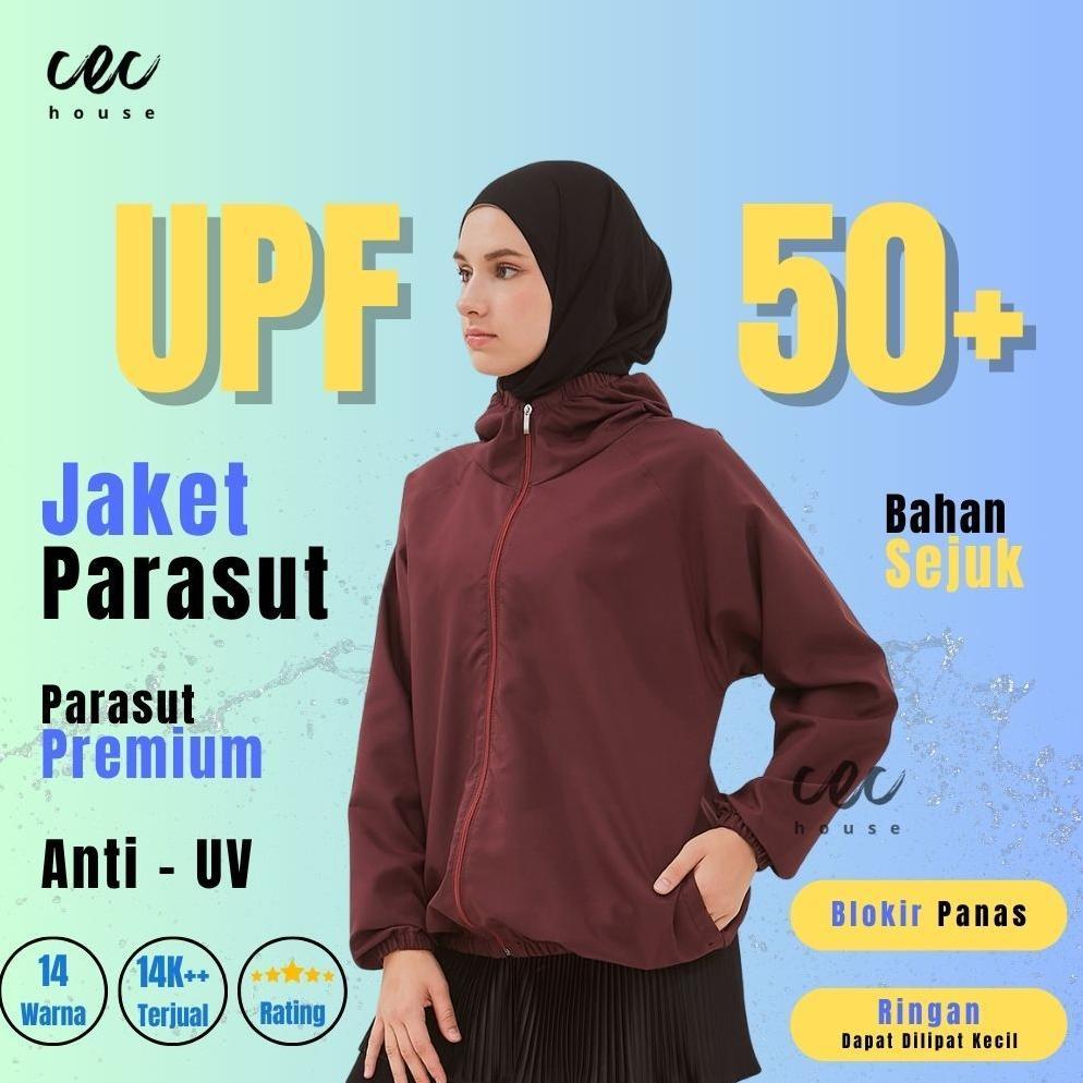 ORIGINAL JAKET OLAHRAGA PARASUT POLOS PRIA/WANITA MIRIP UNIQLO, UV PROTECTION, WINDBREAKER, SAUNA SU