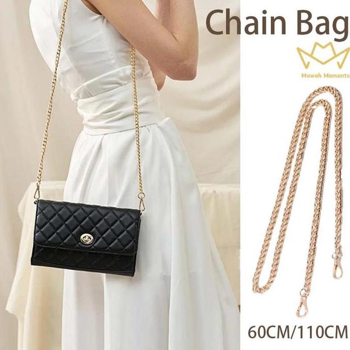 TERMURAH 60cm-110cm Rantai Tali Tas Tali Rantai Tas Besi Tali Rantai Untuk Tas Tali Tas Selempang Wa