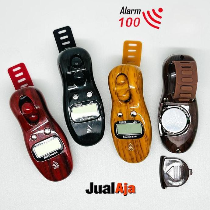 Syukron- Tasbih Digital Alarm 100 Motif Kayu Lampu Led Sxh5136