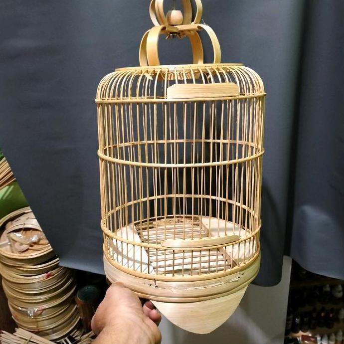TERLARIS - SANGKAR BURUNG CUNGKOK PLECI FULL BAMBU SIAP PAKE BUKAN AMBRUKAN DIAMETER 24CM