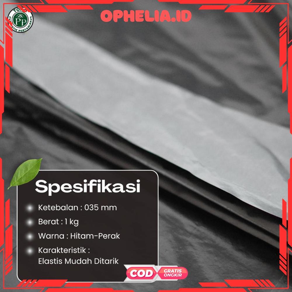 Plastik Mulsa Kemasan Hitam Perak Lebar 80 / 100 / 120 / 160 / 200 Kemasan 1 kg - RO30-1312 2025 Bis