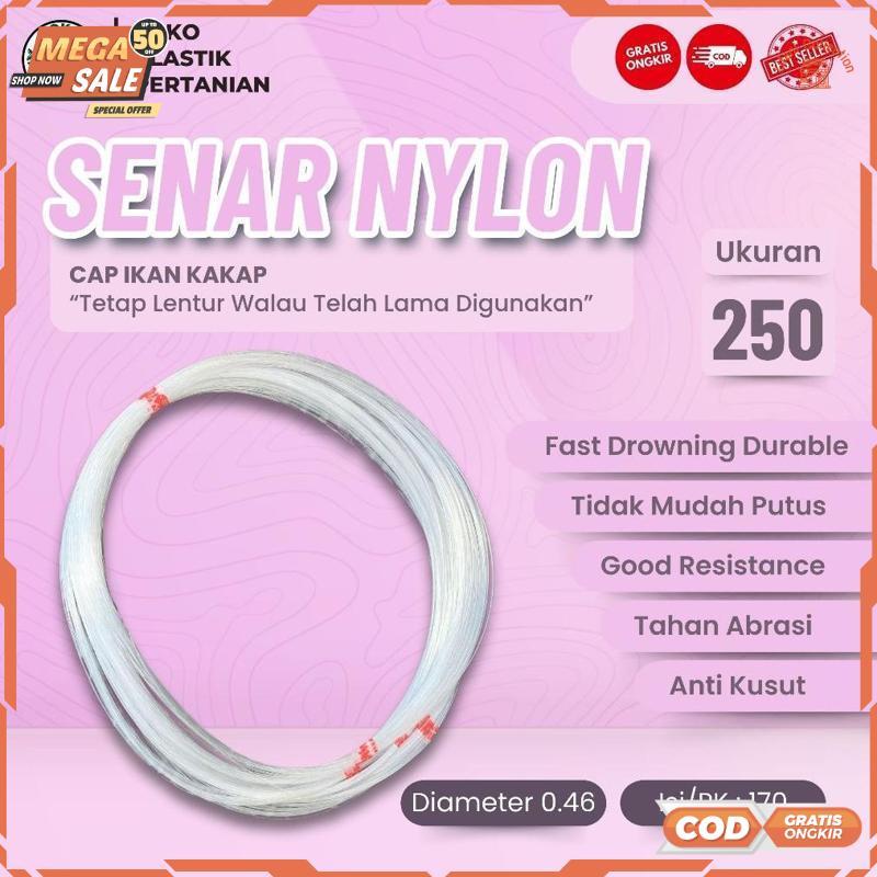 Senar Cap Ikan Kakap  Ukuran 250 (12)  per Roll /Tali Senar Pancing / Senar Layangan - RO30-1312 202