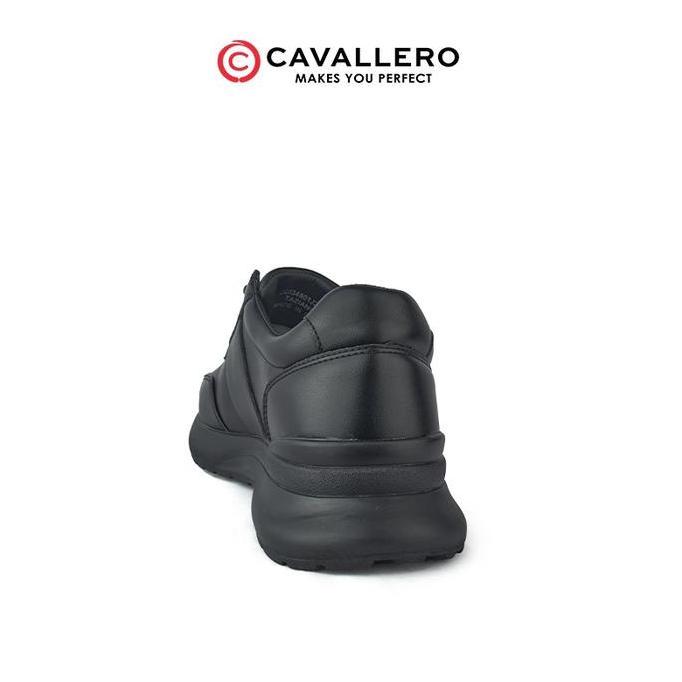 PROMO DISKON - Sepatu Pria Casual Sneakers Cavallero Taziano 1 Black Shoes Snekers