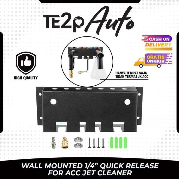 Te2p Auto Bracket Wall Panel Aksesoris Jet Cleaner Quick Release Adaptor 1/4" Male & Female - Duduka
