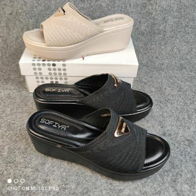 PROMO DISKON - [BISA COD] SOFIYA ORI 7999 3  SANDAL WEDGES WANITA IMPORT / IMPORT / SENDAL HAK DATAR
