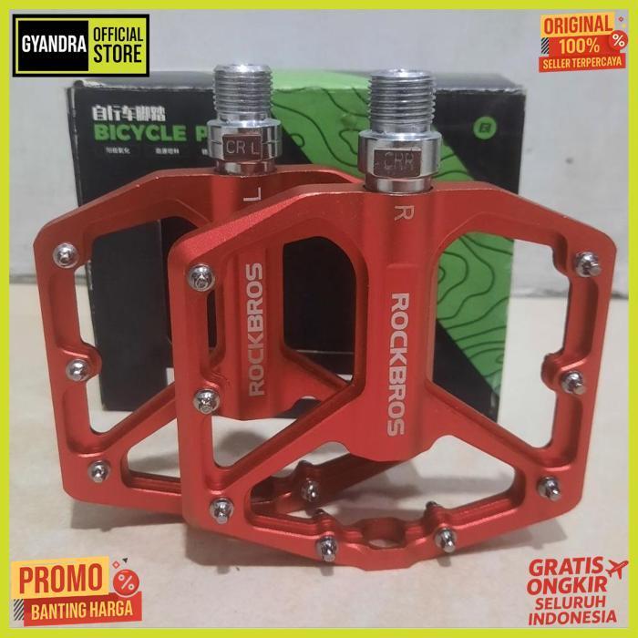 Original Pedal Alloy Bearing Rockbros Warna Pedal Alloy Rockbros Glow Bearing Gowesan Sepeda Warna A