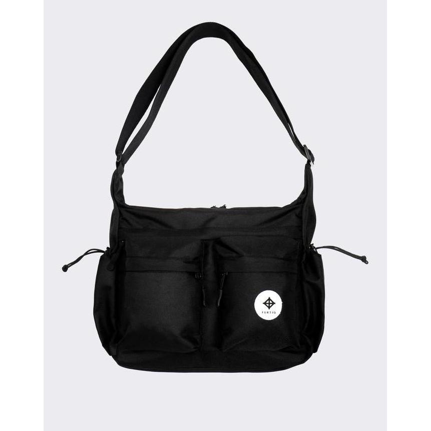 KUDALIAR724 - FERTIG HILLY BLACK SLING BAG TAS SELEMPANG HITAM MULTI POCKET PRIA