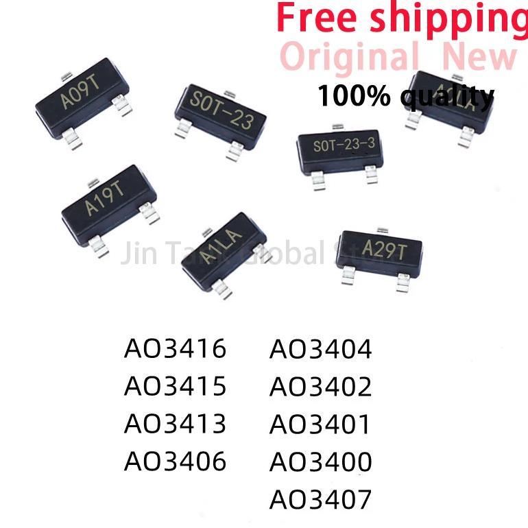100PCS AO3400 AO3401 AO3402 AO3404 AO3406 AO3407 AO3415 AO3416 AO3404 AO3406 AO3415 SMD Mosfet Trans