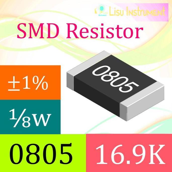 16.9K 0805 1% 0.125W CHIP RESISTOR SURFACE MOUNT 1692 16.9 KOHM
