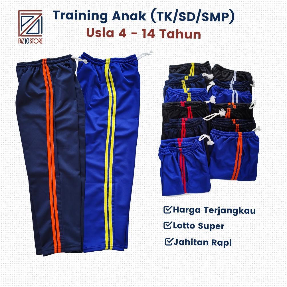 PREMIUM CELANA TRAINING ANAK TK PAUD SD 4-12 TAHUN | TRENING SERAGAM OLAHRAGA SEKOLAH CELANA SANTAI