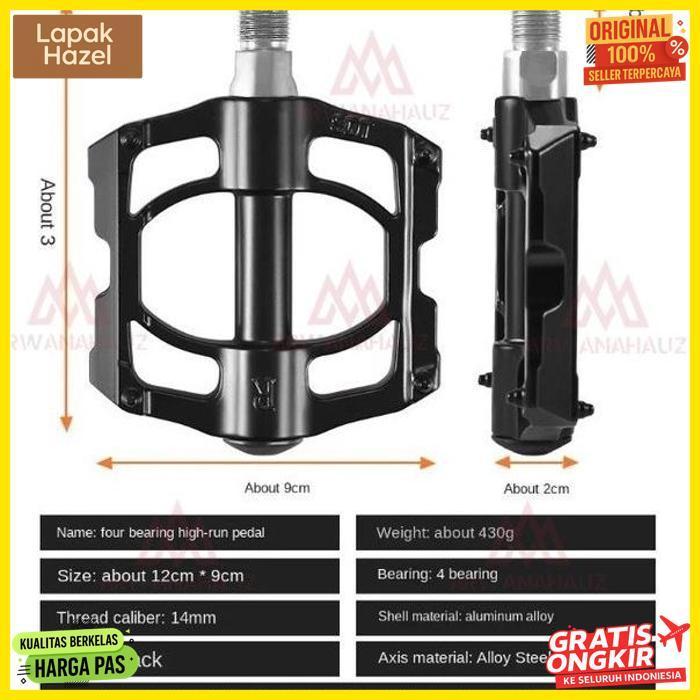 Sale Pedal Sepeda Pedal Bearing Sepeda Gunung Mtb Lipat 3 Bering Pedal 3 Bearing Sepeda Lipat Mtb Gu