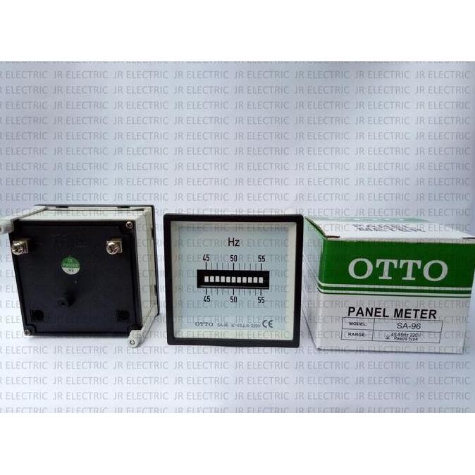 TERMURAH - OTTO Panel Meter / Frequency Meter Hz Jarum Getar 50Hz SA-96 45-55HZ