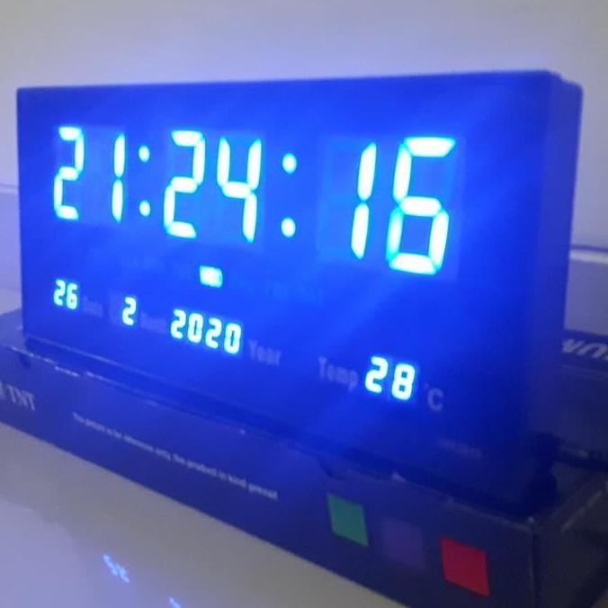 JAM DINDING DIGITAL LED TNT3615 Led biru