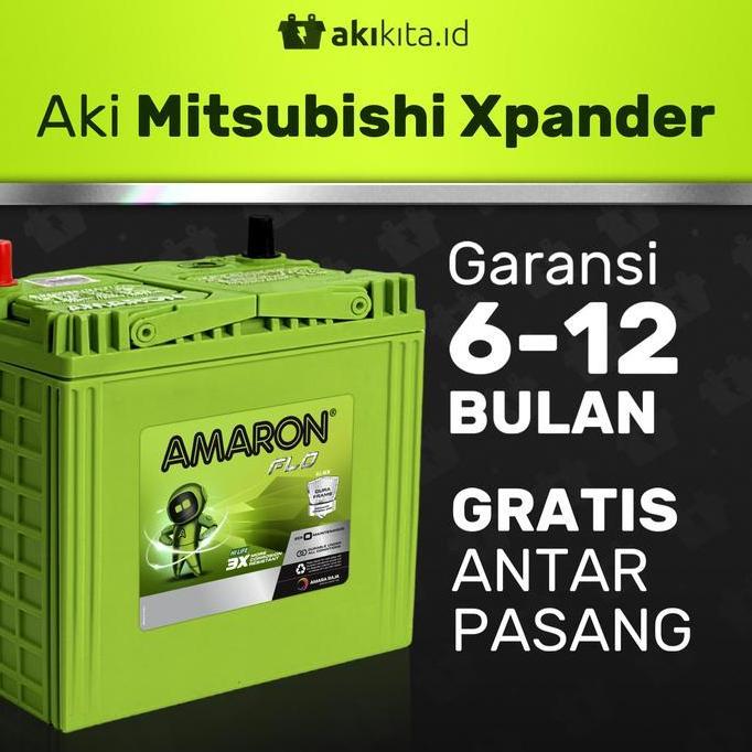 TERLARIS - Aki Mobil Mitsubishi Xpander Amaron 12V 35 Ah - 45 Ah Gratis Pemasangan Aki