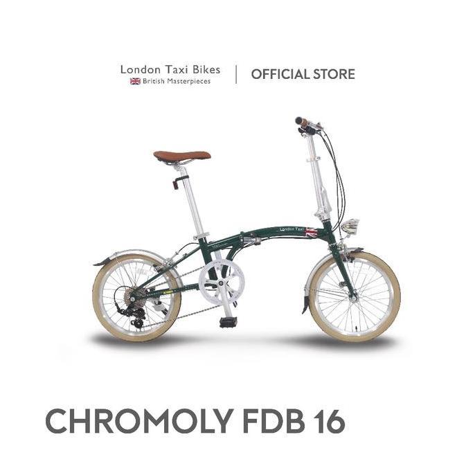 Terlaris London Taxi Chromoly Folding Bike 16 - British Green / Sepeda Lipat 16 Inch