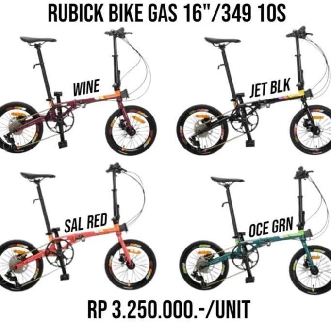 Terlaris Sepeda Lipat / Folding Bike 16 Rubick Gas Bukan Troy Fnhon Gust