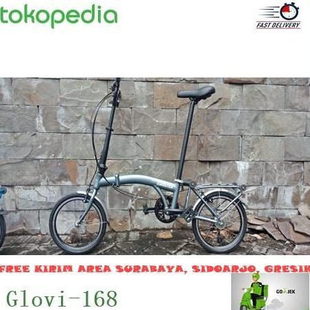 Terlaris Sepeda Lipat 16 Inch 3 Speed Trifold Euronation Bike Like Brompton New