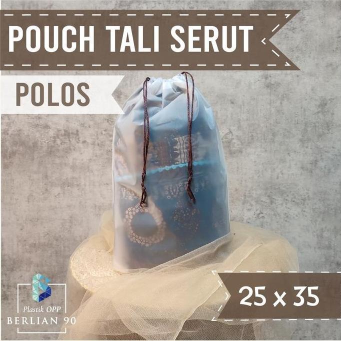 Pouch Tali Serut 25x35 Isi 25 Pcs / pouch serut / Travel Pouch