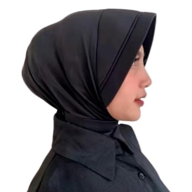 Hijab Bergo Sport Polwan Tali Leher Material Nyaman Muslim Kerudung Khimar Wanita Panjang Sekolah Pa