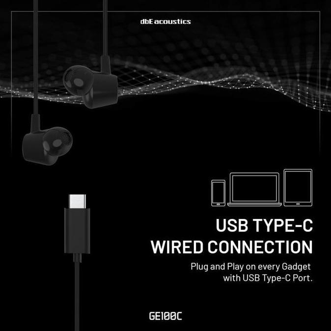 dbE GE100C Type C ANC Gaming Earphone with Microphone