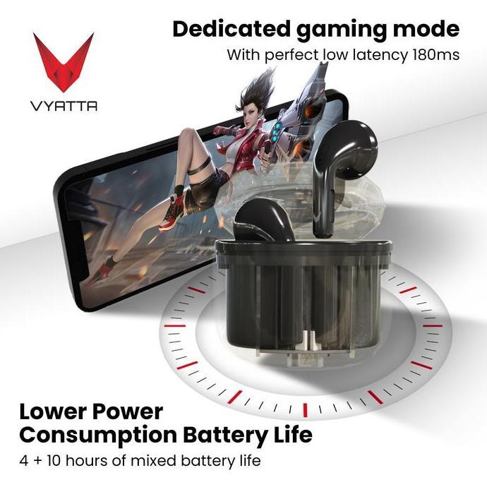 VYATTA AIRBOOM NANO TWS BLUETOOTH HEADSET TRANSPARENTCASE